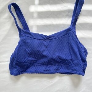 Aerie Blue Jacquard Scoop Bikini Top